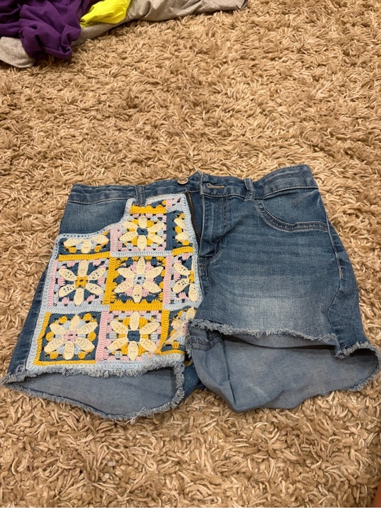 Hippie Girl Other - Girls' Blue Denim Frayed Hem Shorts